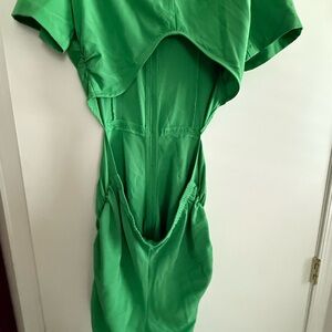 Elegant Green Backless Dress